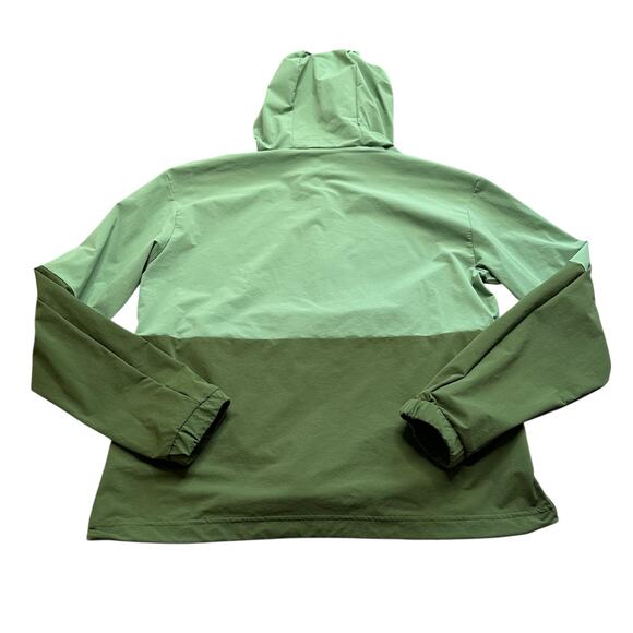 REI Women's Green Two Tone Trailmade Soft Shell Anorak Jacket Size Medium Hooded - Picture 2 of 9
